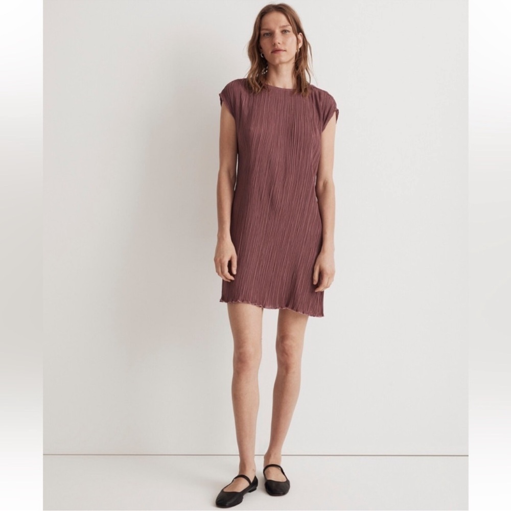 Madewell pleated mini dress